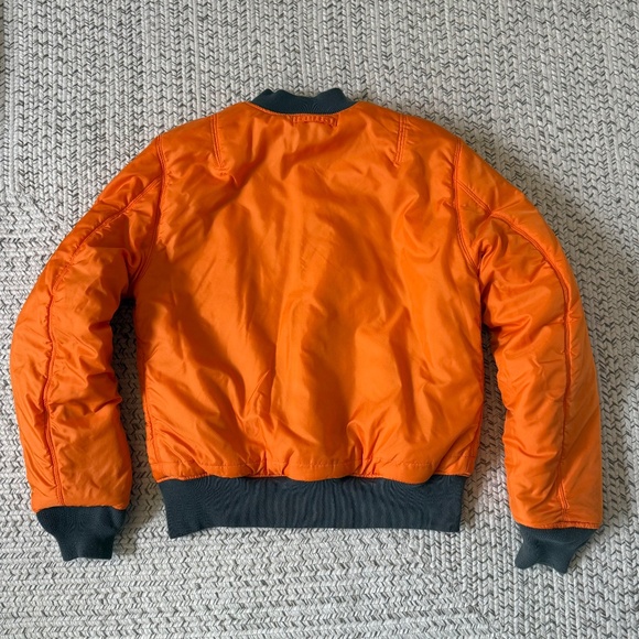 Alpha Industries MA-1 Flight Jacket Bomber Slim Fit Gunmetal Grey Large - Picture 5 of 10